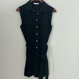 AMANDA UPRICHARD WOMENS BUTTON UP COLLARD ROMPER